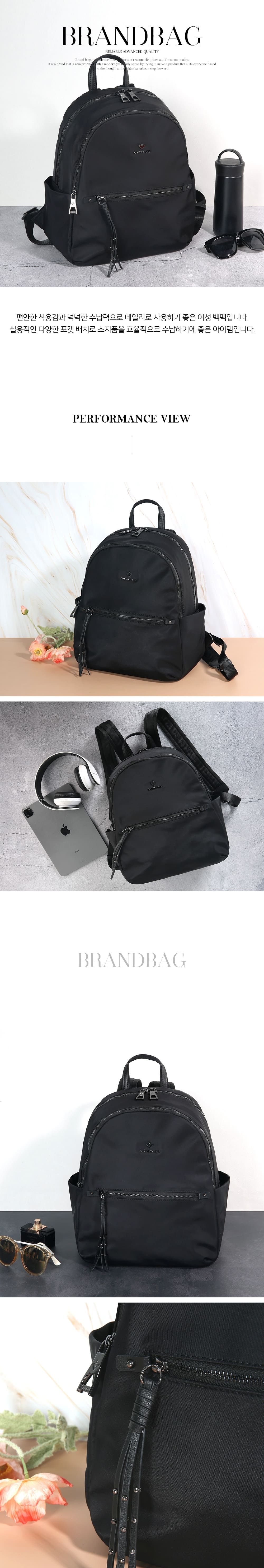 나일론 블랙 여성 백팩 학생가방 책가방 데일리백팩 여자백팩 심플가방 데일리가방팩 나일론백팩 가벼운백팩 여행백팩
