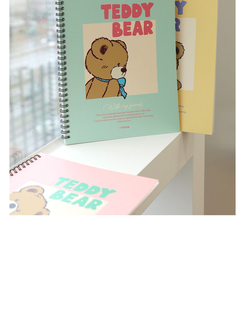 테디베어 B5 요점 스프링 노트 B5노트 필기노트 코넬식노트 요점노트 3단계레이아웃노트 복습노트 학생노트 수업노트 고급노트 유선노트 유선스프링노트 코넬식스프링노트