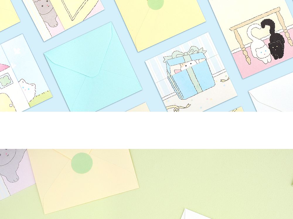 빼꼼냥 메세지 카드 편지 손편지 감사편지 축하편지 메세지편지 기념편지 문구용편지지 편지용지 편지종이 팬시편지지 디자인편지지 편지봉투세트 귀여운편지세트