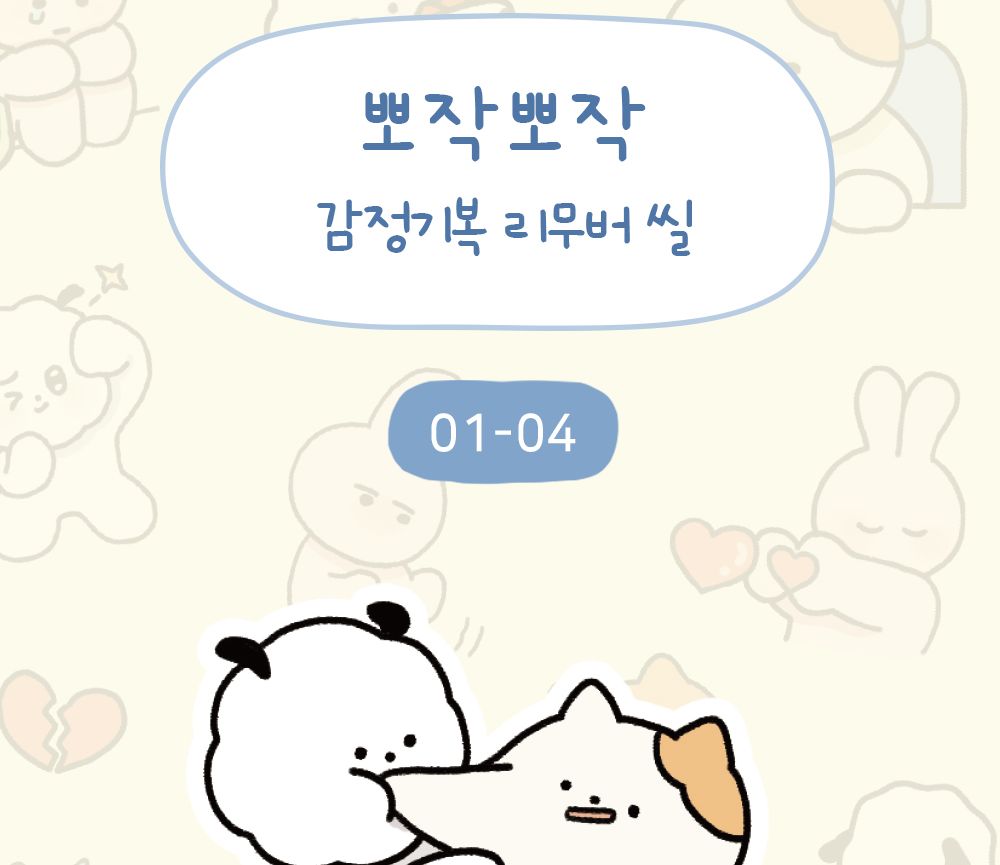 뽀작뽀작 감정기복 리무버씰 (01-04) 뽀작뽀작 감정기복 리무버씰 0104 폴꾸 스꾸 다꾸 2023다이어리 폴라로이드사진 폴꾸 탑꾸 감정기복 캐릭터스티커 캐릭터 스터디플래너