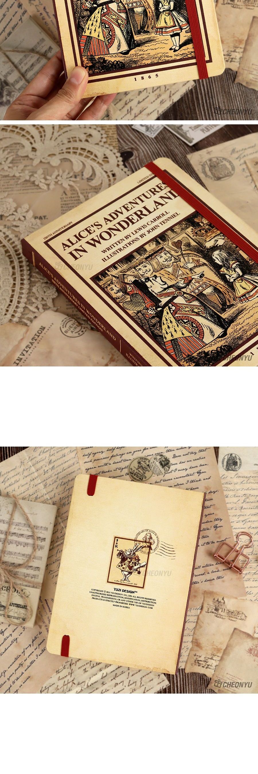 앨리스 150주년 기념 다이어리 - 여왕과 앨리스 다이어리 디자인다이어리 계획다이어리 메모다이어리 나만의다이어리 학생다이어리 직장인다이어리 휴대용다이어리 만년형다이어리 이쁜다이어리