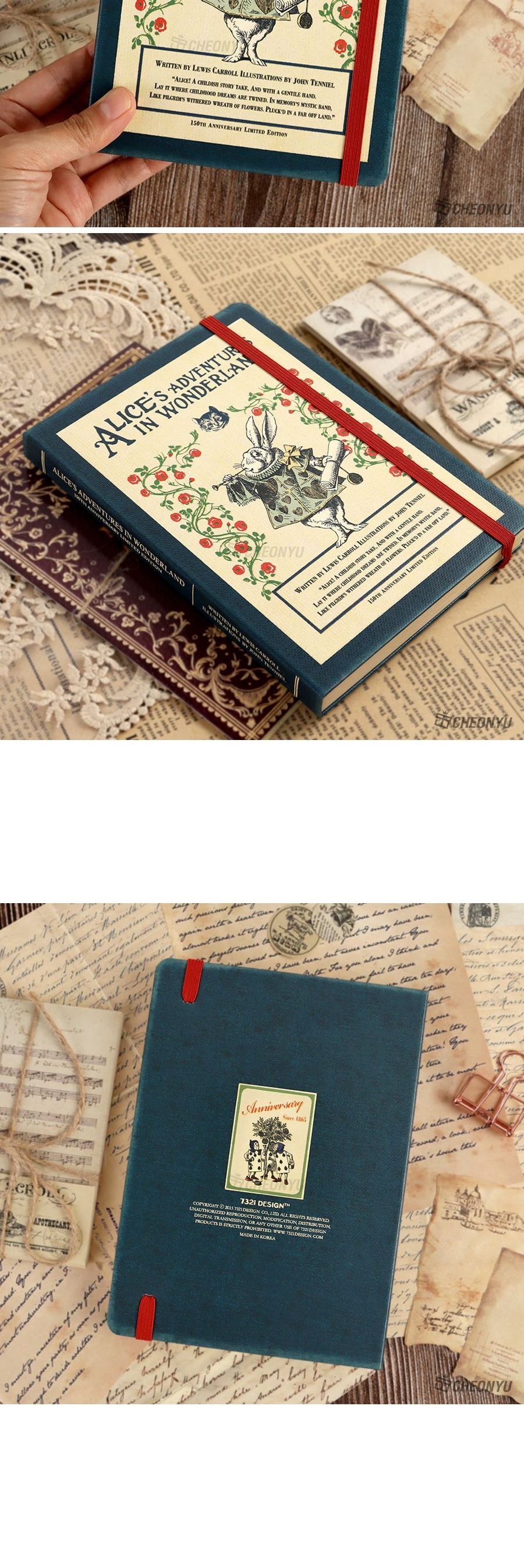 앨리스 150주년 기념 다이어리 - 화이트래빗 다이어리 디자인다이어리 계획다이어리 메모다이어리 나만의다이어리 학생다이어리 직장인다이어리 휴대용다이어리 만년형다이어리 이쁜다이어리