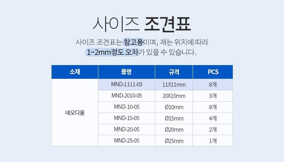 DIY강력자석 사각 11x11x3mm 8개입 자석 강력한자석 고정자석 원형자석 DIY자석 문구용자석 냉장고자석 사무용자석 인테리어자석 장식용자석 소품용자석