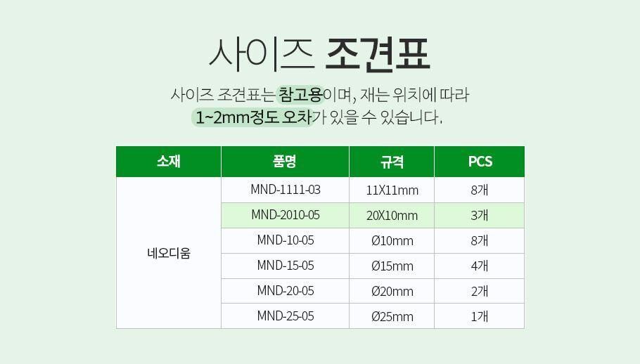 DIY강력자석 사각 20x10x5mm 3개입 자석 강력한자석 고정자석 원형자석 DIY자석 문구용자석 냉장고자석 사무용자석 인테리어자석 장식용자석