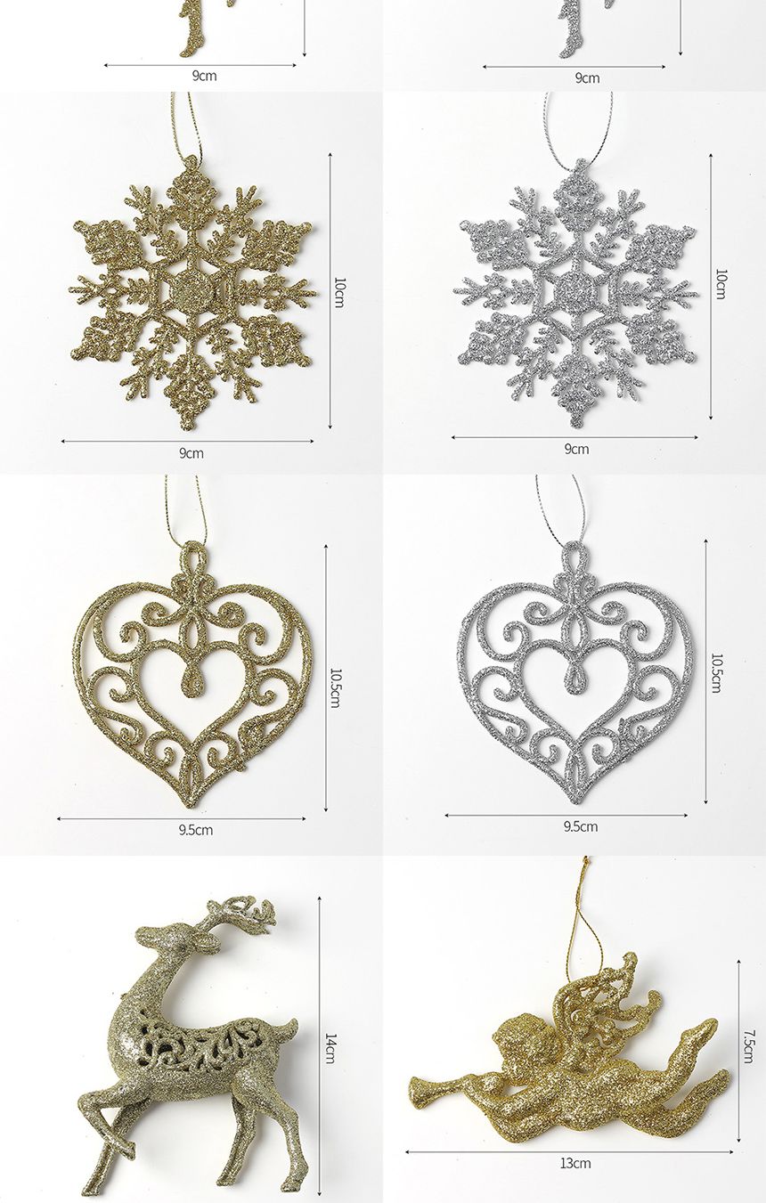 크리스마스 트리 오너먼트 6p세트(골드앤실버)/오너먼트/오너먼트세트/트리꾸미기/트리장식/트리장식세트/