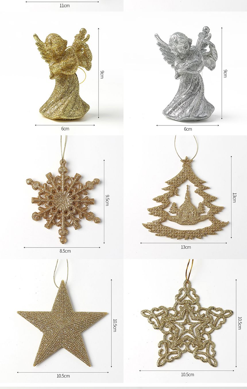 크리스마스 트리 오너먼트 6p세트(골드앤실버)/오너먼트/오너먼트세트/트리꾸미기/트리장식/트리장식세트/
