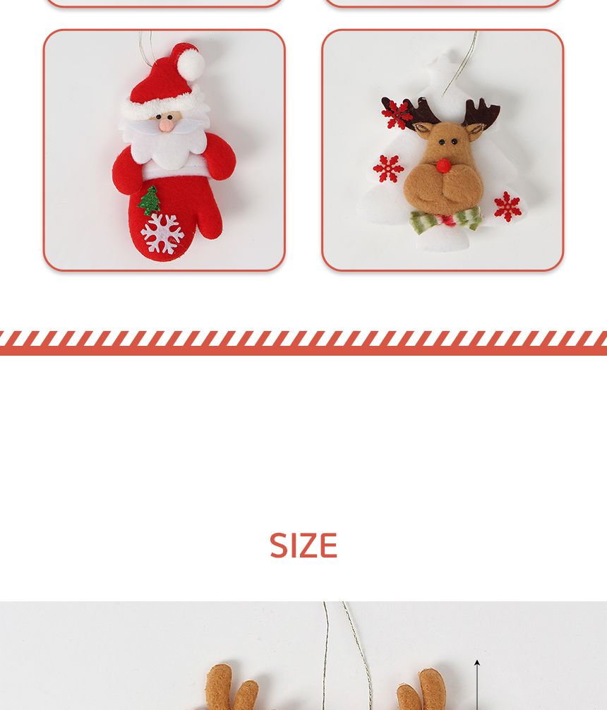 크리스마스 트리 오너먼트 6p세트(인형혼합)/오너먼트/오너먼트세트/트리꾸미기/트리장식/트리장식세트/트