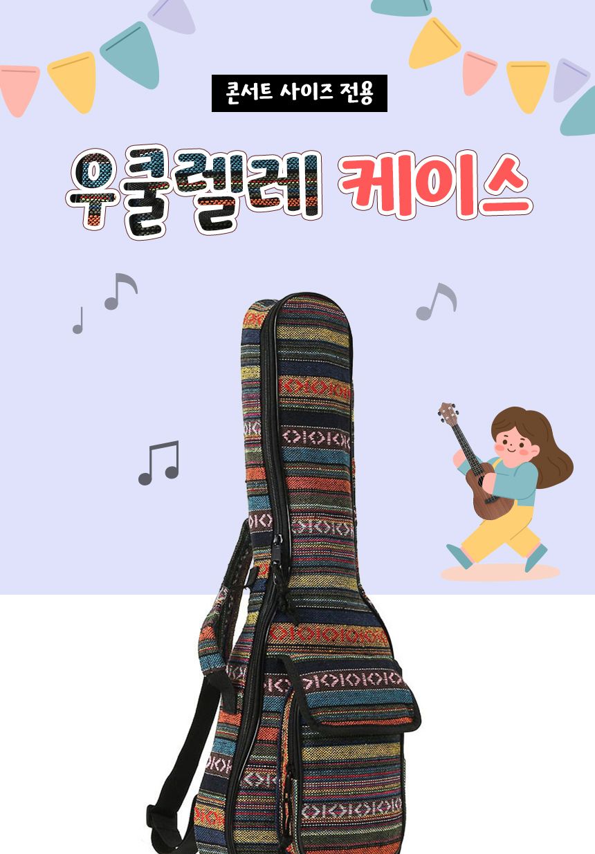 에스닉 콘서트 우쿨렐레 케이스/우쿨렐레집/우쿨렐레케이스/우쿨렐레보관함/우쿨렐레보관케이스/우쿨렐레수