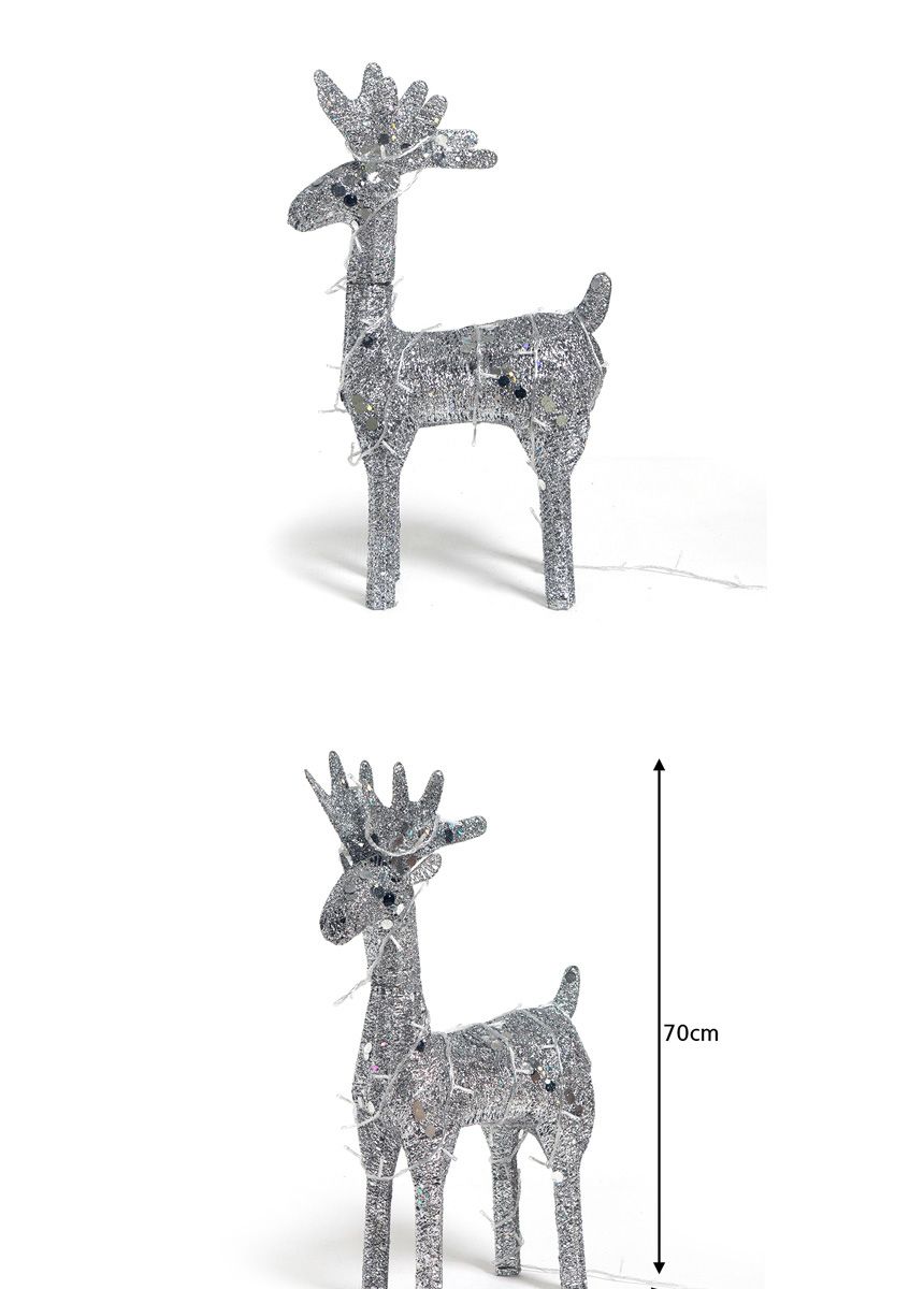 70cm LED 실버 반짝이 사슴 장식(1454)/크리스마스전구/크리스마스용품/크리스마스야외장식/크리스마스소품