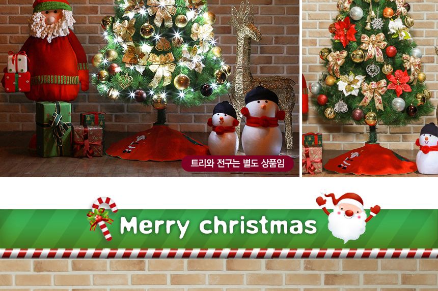 180cm 카니발 골드+레드 장식세트/트리/성탄트리장식/트리장식셋트/대형트리/대형트리장식/크리스마스소품/