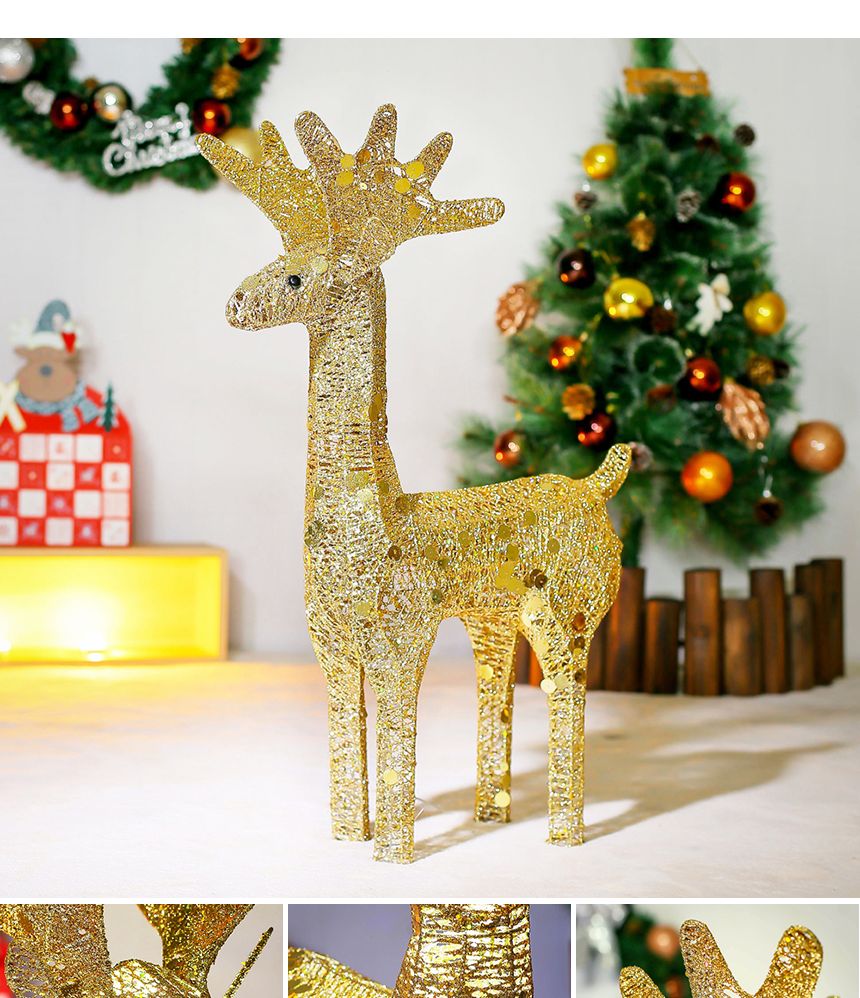 70cm LED 반짝반짝 루돌프 사슴 장식 골드/데코장식/크리스마스데코장식/크리스마스트리장식/크리스마스트