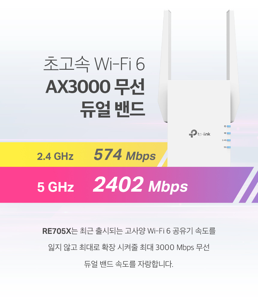 티피링크 TP-LINK RE705X 3000Mbps Wi-Fi 6 듀얼 밴드 무선 AP 와이파이 범위 확장기 확장기 무선확장기 무선AP 와이파이확장기 WIFI확장기 무선와이파이확장기 무선WIFI확장기 무선인터넷확장기 네트워크확장기 무선네트워크확장기