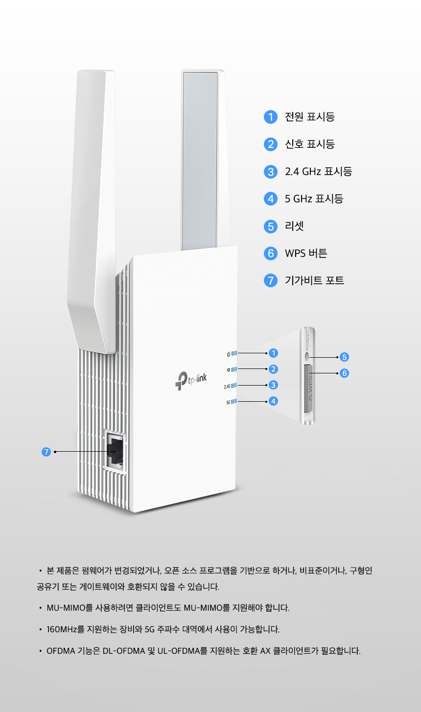 티피링크 TP-LINK RE705X 3000Mbps Wi-Fi 6 듀얼 밴드 무선 AP 와이파이 범위 확장기 확장기 무선확장기 무선AP 와이파이확장기 WIFI확장기 무선와이파이확장기 무선WIFI확장기 무선인터넷확장기 네트워크확장기 무선네트워크확장기