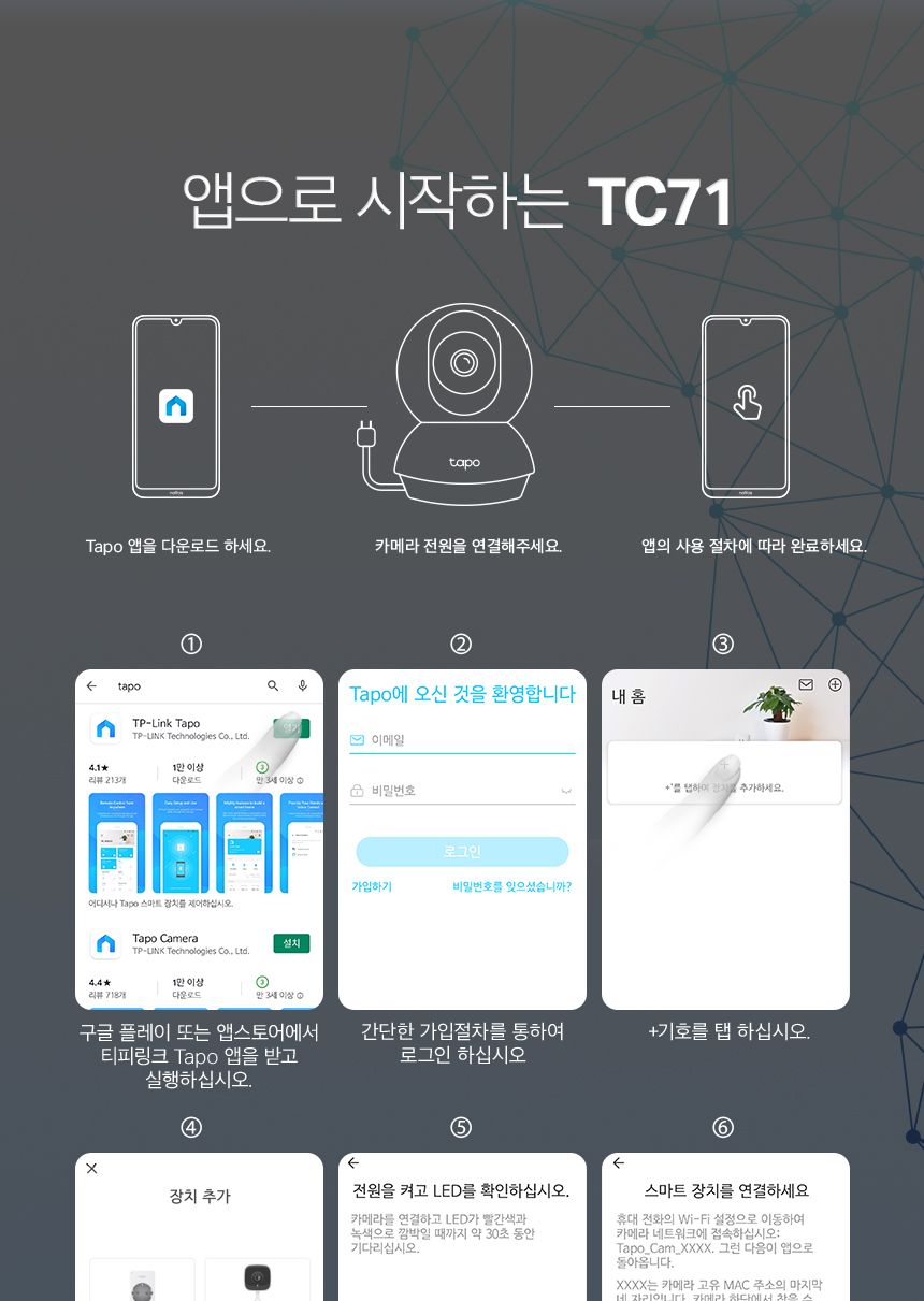 티피링크 Tapo TC71 300만 화소 2K 원격 회전 CCTV 원격회전CCTV 300만화소CCTV 홈CCTV 실내감시카메라 감시카메라 가정용CCTV 방범용CCTV CCTV카메라 카메라 씨씨티비 CCTV장비 감시용카메라 방범용카메라
