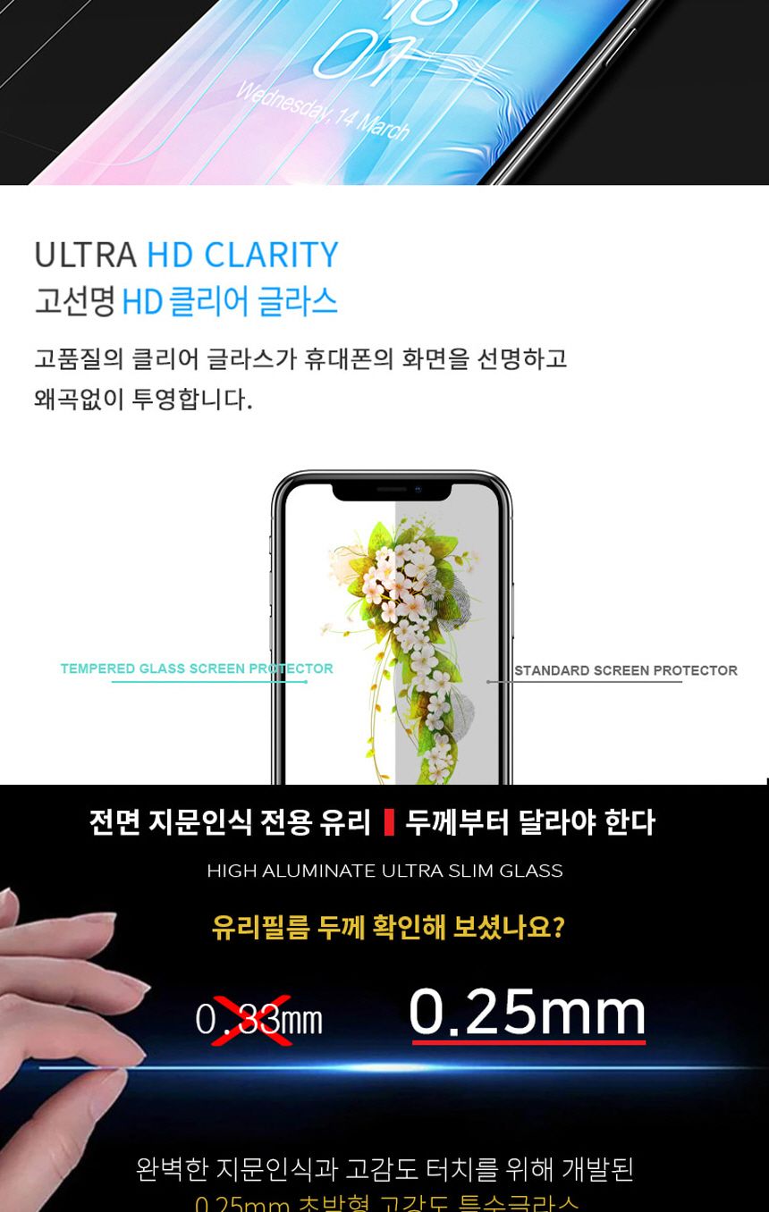 (투명) (베온)나노지문인식 풀접착강화유리(5매) SM-S901 S911 투명 갤럭시S22 S23 공용/화면필름/폰화면필