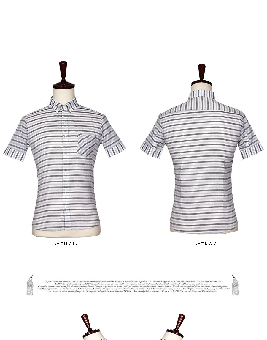 FS-907 린넨 스트라이프 반팔 셔츠 셔츠 스트라이프 캐쥬얼셔츠 스트라이프셔츠 남방 캐쥬얼남방 스트라이프남방