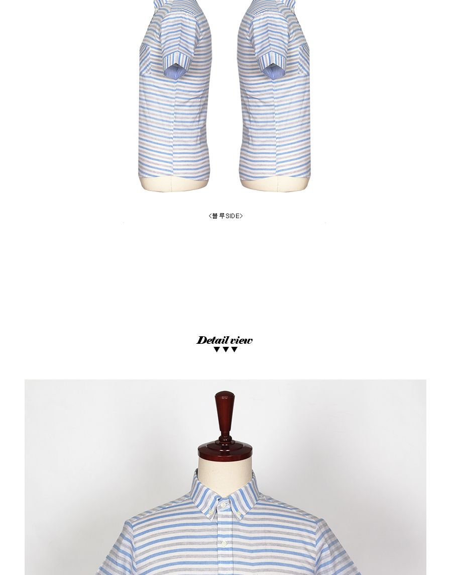 FS-907 린넨 스트라이프 반팔 셔츠 셔츠 스트라이프 캐쥬얼셔츠 스트라이프셔츠 남방 캐쥬얼남방 스트라이프남방