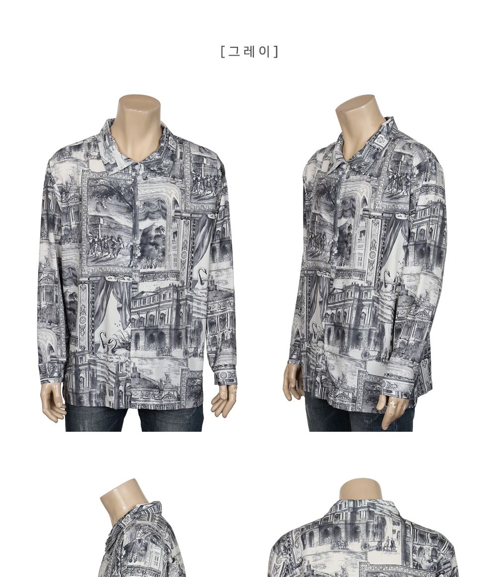 MS22017 페페 실키 긴팔 셔츠 패턴셔츠 패턴남방 남자셔츠 남자남방 프린트셔츠 프린트남방 실키긴팔셔츠 실키긴팔남방 남성셔츠 캐주얼남방 캐주얼셔츠