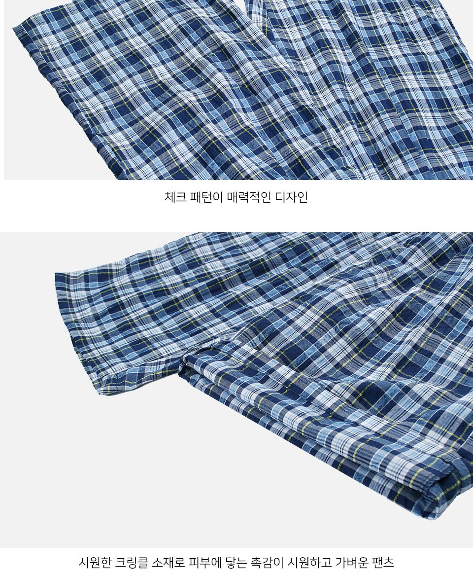 MP24029 크링클 체크 밴딩 반바지 크링클체크반바지 크링클반바지 체크반바지 바지 남성바지 밴딩반바지 남성반바지 남자반바지 남자바지 팬츠 남성팬츠