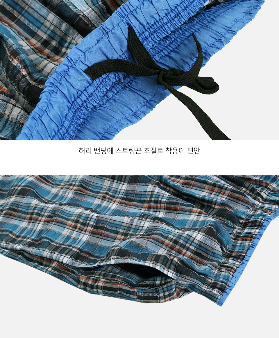 MP24029 크링클 체크 밴딩 반바지 크링클체크반바지 크링클반바지 체크반바지 바지 남성바지 밴딩반바지 남성반바지 남자반바지 남자바지 팬츠 남성팬츠