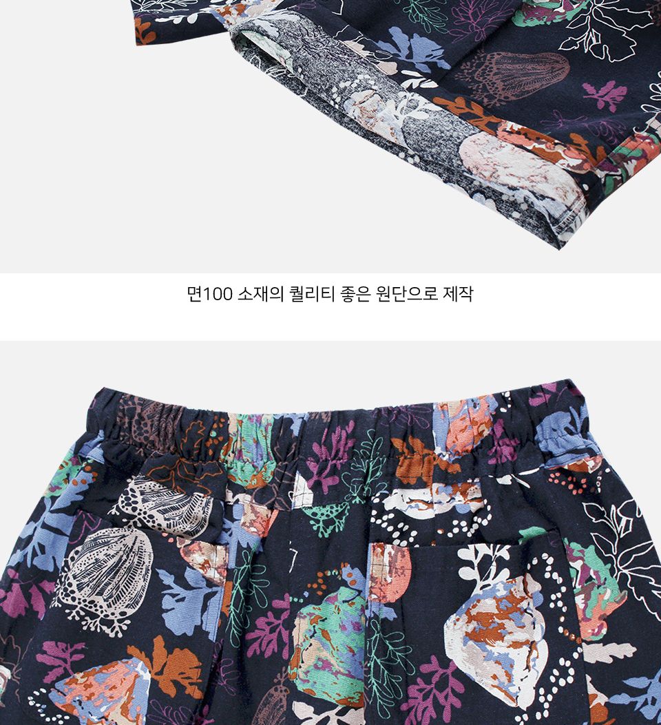 MP24057 핀스 프린트 나염 시원한 밴딩 반바지 (국내생산) 바지 반바지 남성반바지 남자반바지 물놀이바지 여름반바지 패션반바지 고무줄바지 편한바지 여름바지