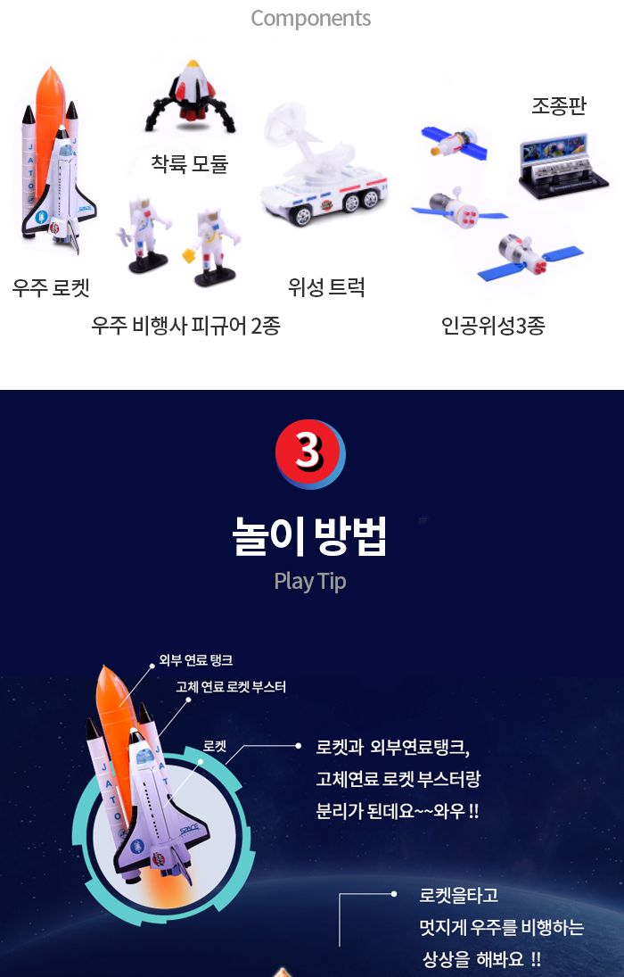 아스트로벤처 우주왕복선과 부스터 플레이세트10P (A63163)/우주선완구/우주선장난감/우주선모형완구/우주