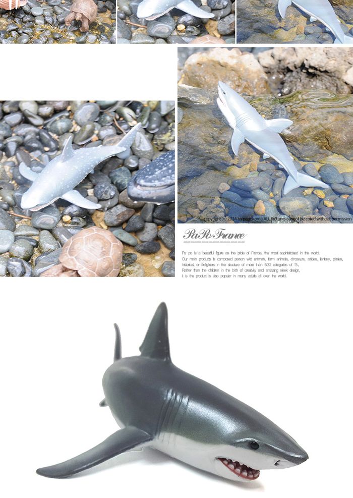 파포 해양동물 모형완구 백상어/동물모형완구/모형완구/입체모형완구/동물모형/동물입체모형완구/동물피규