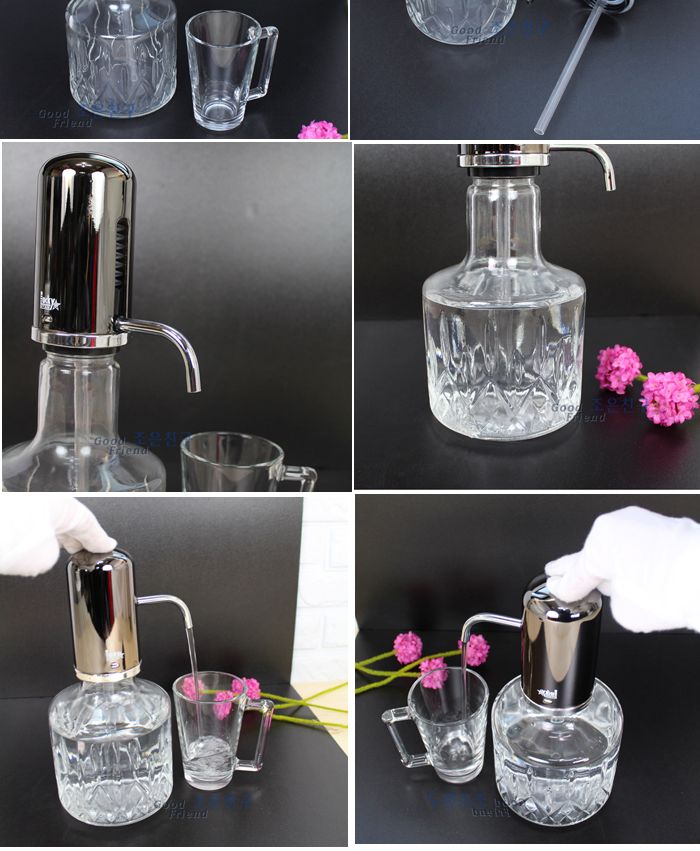 워터폰 1000ml 업소용물병 물병 유리물병 물통 워터폰 누르는물병 레스토랑물병 가정용물통 식당물병 예쁜물병