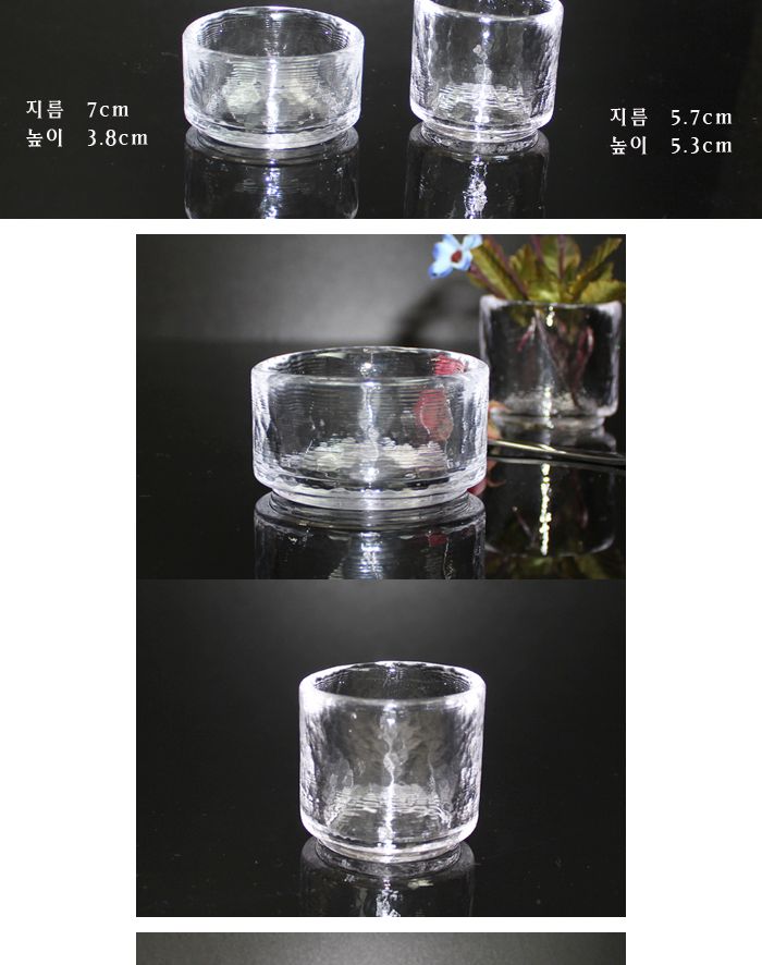 포션볼(원기둥일자) 소스볼 미니종지 종지그릇 간장종지 유리소스기 투명소스기 초장기 소스접시 소스볼