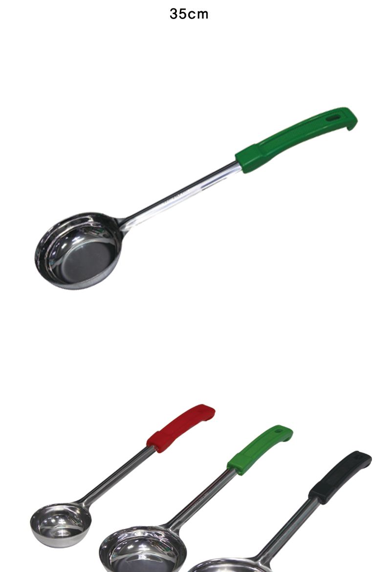 칼라온스국자(스푸들) 4oz 국자 스텐국자 스테인레스국자 요리용국자 조리용국자 탕국자 업소용국자 가정용국자 다용도국자 컬러손잡이국자