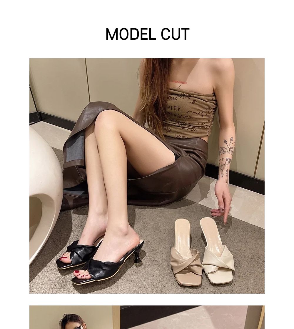 유어딧 트위스트 꼬임 여름 샌들 슬리퍼 SD-250726 여성스러운신발 정장샌들 여름샌들 슬리퍼샌들 굽있는슬리퍼 여자슬리퍼