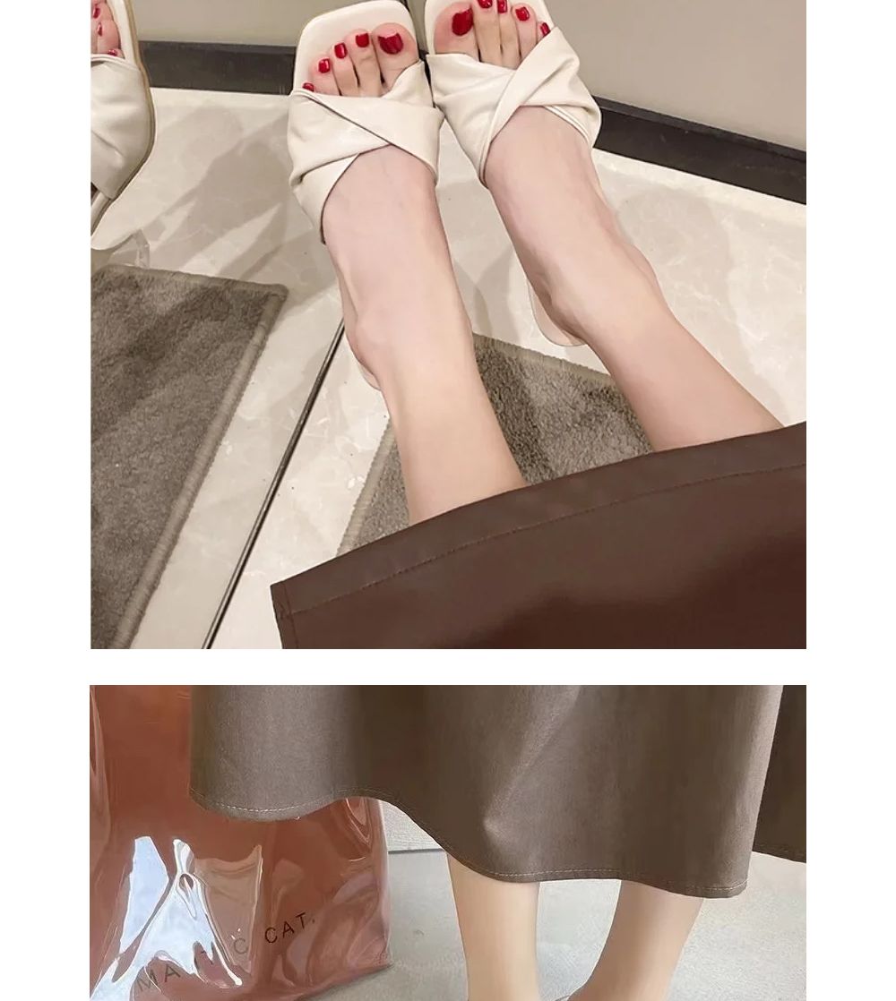 유어딧 트위스트 꼬임 여름 샌들 슬리퍼 SD-250726 여성스러운신발 정장샌들 여름샌들 슬리퍼샌들 굽있는슬리퍼 여자슬리퍼