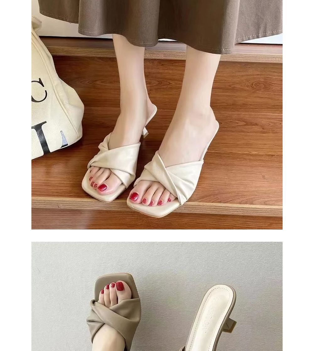 유어딧 트위스트 꼬임 여름 샌들 슬리퍼 SD-250726 여성스러운신발 정장샌들 여름샌들 슬리퍼샌들 굽있는슬리퍼 여자슬리퍼