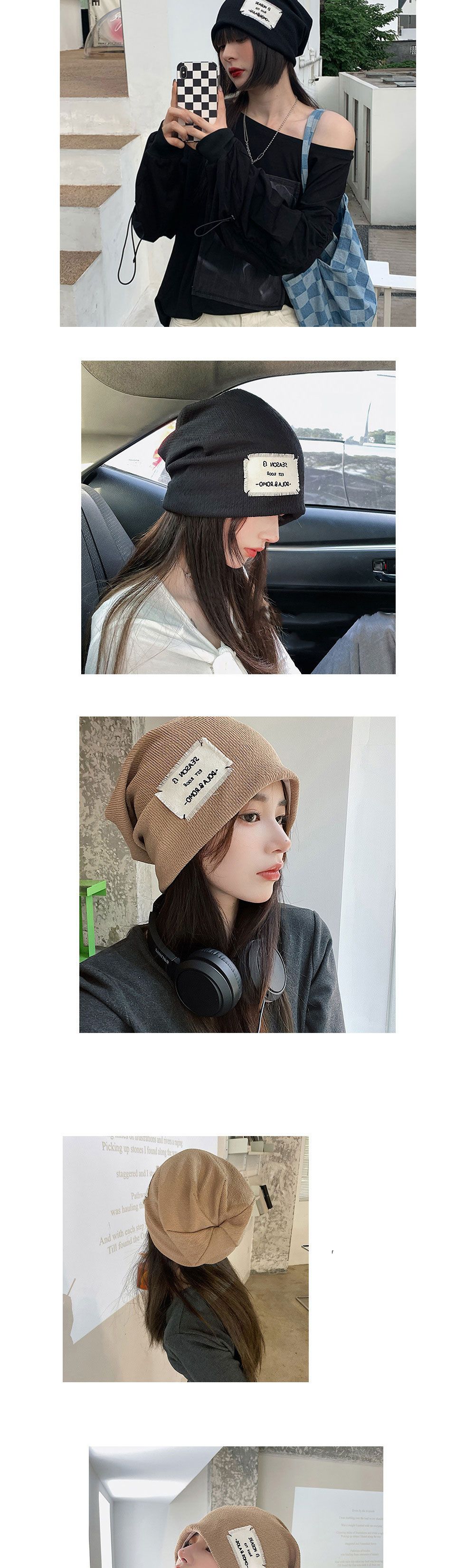 벨스틴 면 비니 ELM-039 패션모자 컬러비니 비니모자 비니 모자 패션비니 패션비니모자 캐주얼비니 면비니 라벨비니