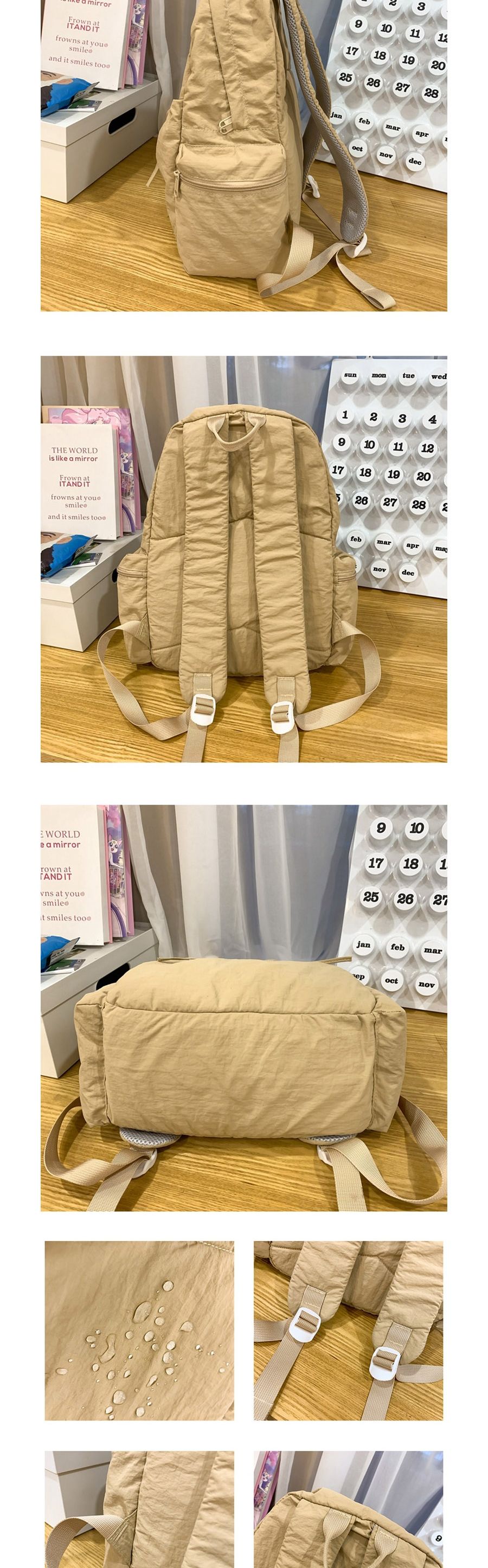 셔링 리본 여성 경량 백팩 ELG-224 셔링백팩 경량백팩 베이직백팩 책가방 소형책가방 캐주얼백팩 컬러백팩 학생가방