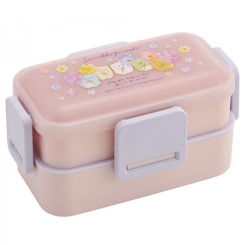 스밋코구라시 플라워 돔형 2단 런치 도시락 600ML(일)(558405) 도시락 소풍도시락 나들이도시락 1단도시락 사각도시락 캠핑도시락 학생도시락 찬함 찬통 런치함