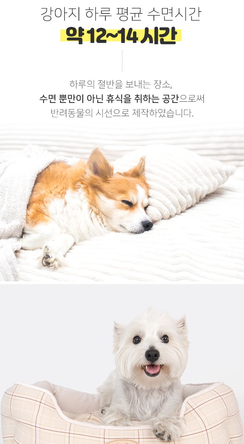 퍼피아 올치 몽글 베드 - 사각 (AU6471) M