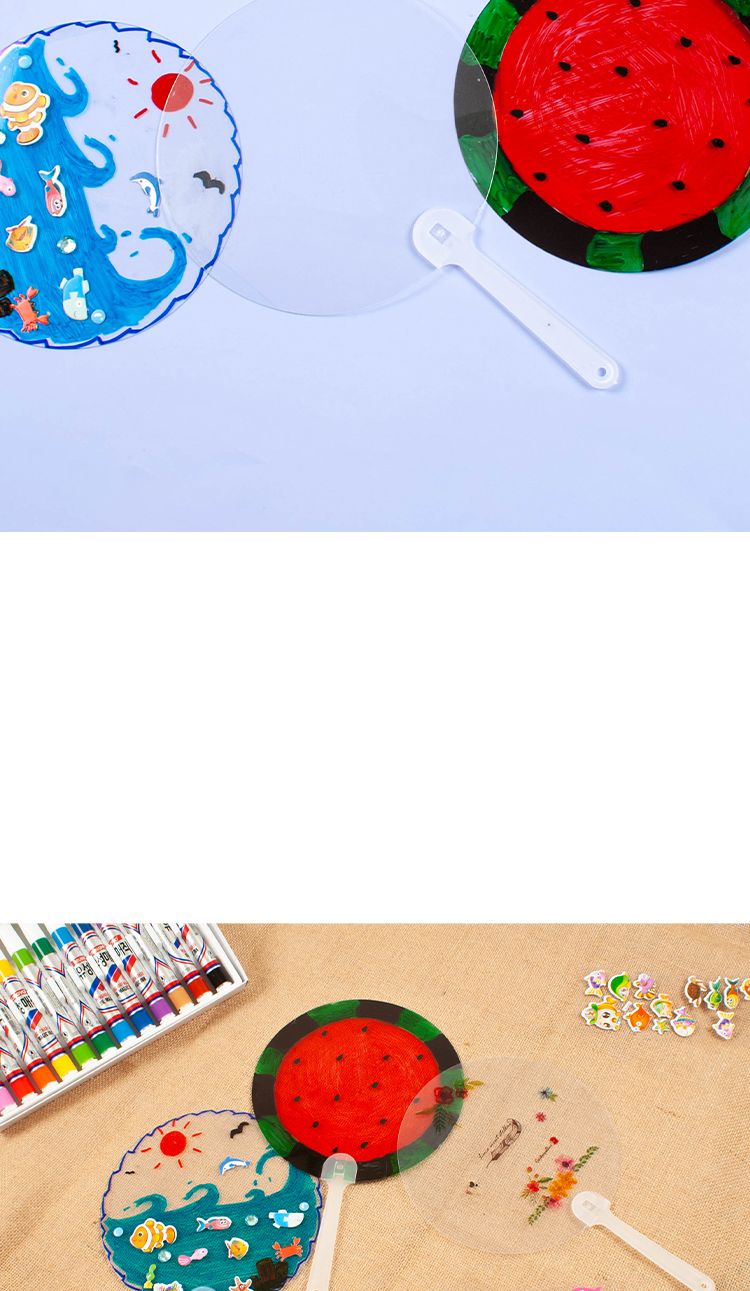 투명 부채 만들기/부채만들기/DIY부채/부채꾸미기/공작재료/공예재료/만들기재료/투명부채/어린이부채/학습