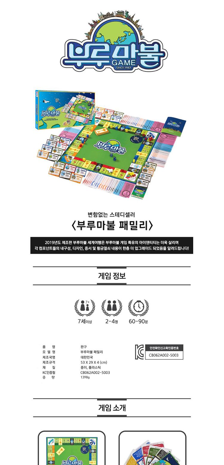 뉴부루마블 패밀리/보드게임/가족보드게임/부루마불/부루마불게임/부루마블게임/실내보드게임/학습보드게임