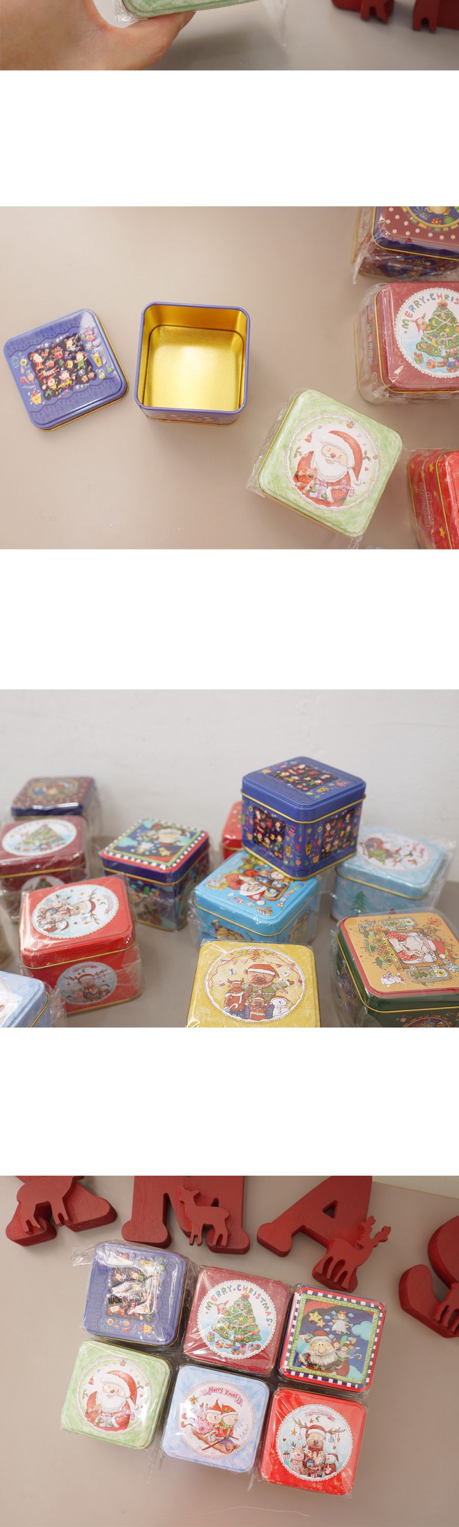 크리스마스 틴박스 12P/크리스마스소품/소품/장식용소품/인테리어소품/인테리어용소품/데코소품/데코용소품