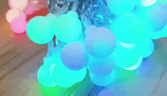 LED 컬러 앵두전구 20구 3m (건전지타입)/방울전구/전구/가랜드전구/앵두전구/트리전구/파티용전구/장식전
