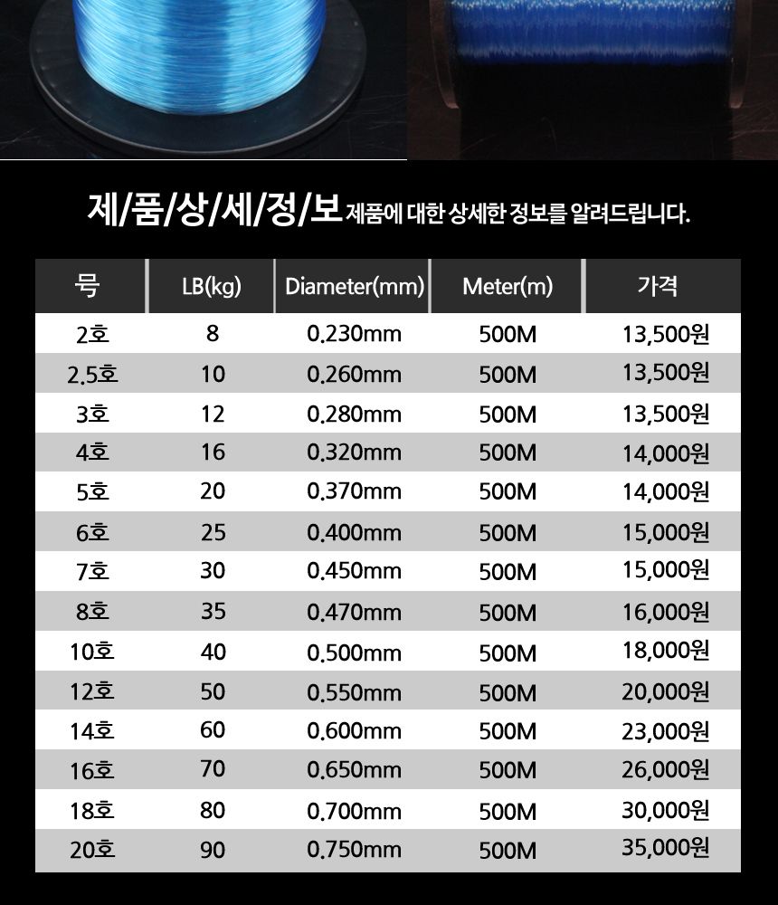 (2호(핑크)) 대용량 낚시원줄 프라임SW 500M 모노라인 바다 민물/줄/낚시줄/낚싯줄/나일론줄/낚시나일론줄/