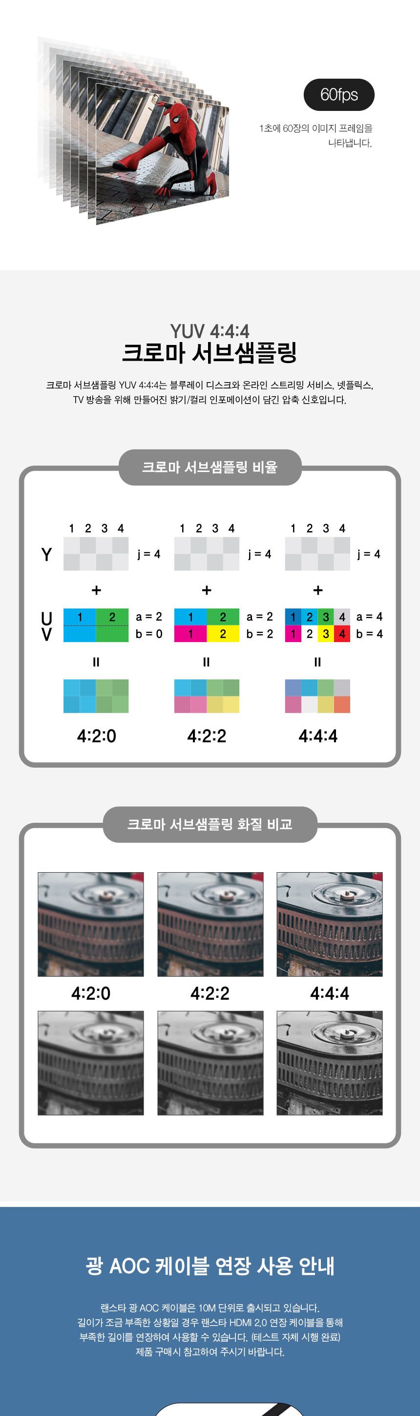 HDMI2.0 하이브리드광 케이블 공사용 고인장강도 100M/HDMI/HDMI케이블/HDMI선/모니터케이블/노트북용케이