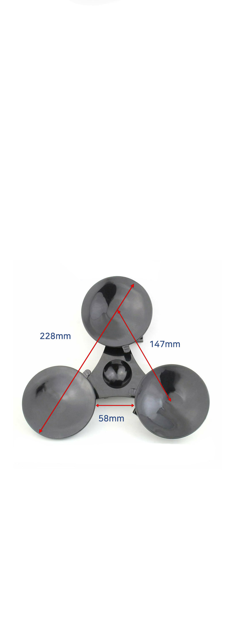 90mm 3구 흡착 유리 마운트 자동차 dji 오즈모 액션캠/액션캠흡착거치대/캠흡착거치대/캠유리거치대/액션캠