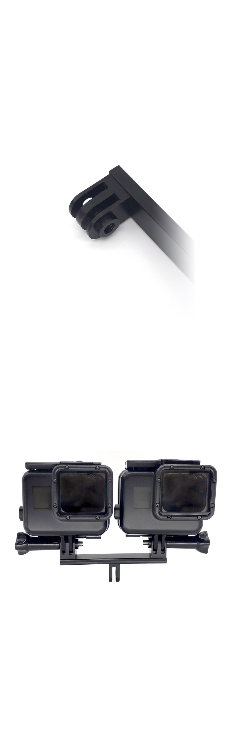 알미늄 듀얼 더블 마운트 인스타 360 오즈모 액션캠/고프로브라켓/캠브라켓/액션캠브라켓/더블브라켓/더블