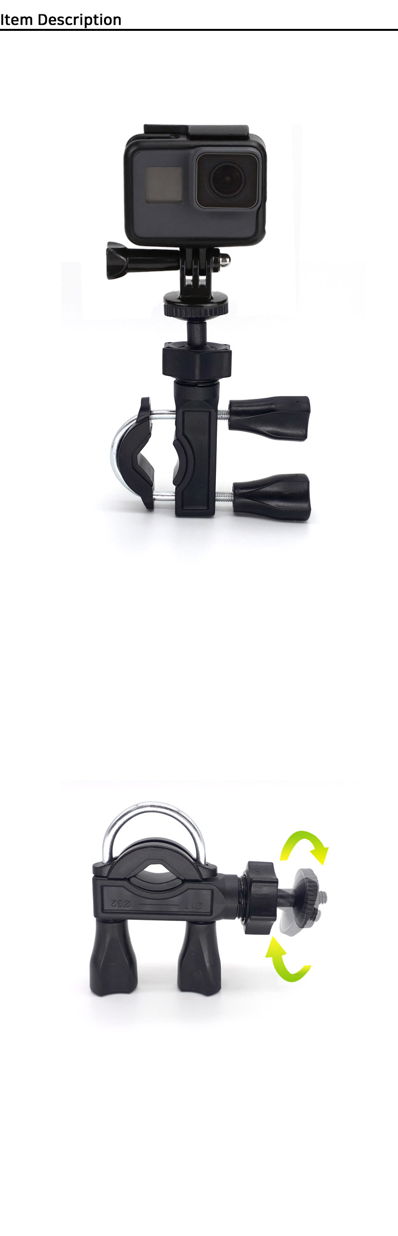 핸들 폴 마운트 볼 조인트 거치대 dji 오즈모 액션 캠/액션캠부품/카메라부품/액션캠나사/액션캠스크류/액