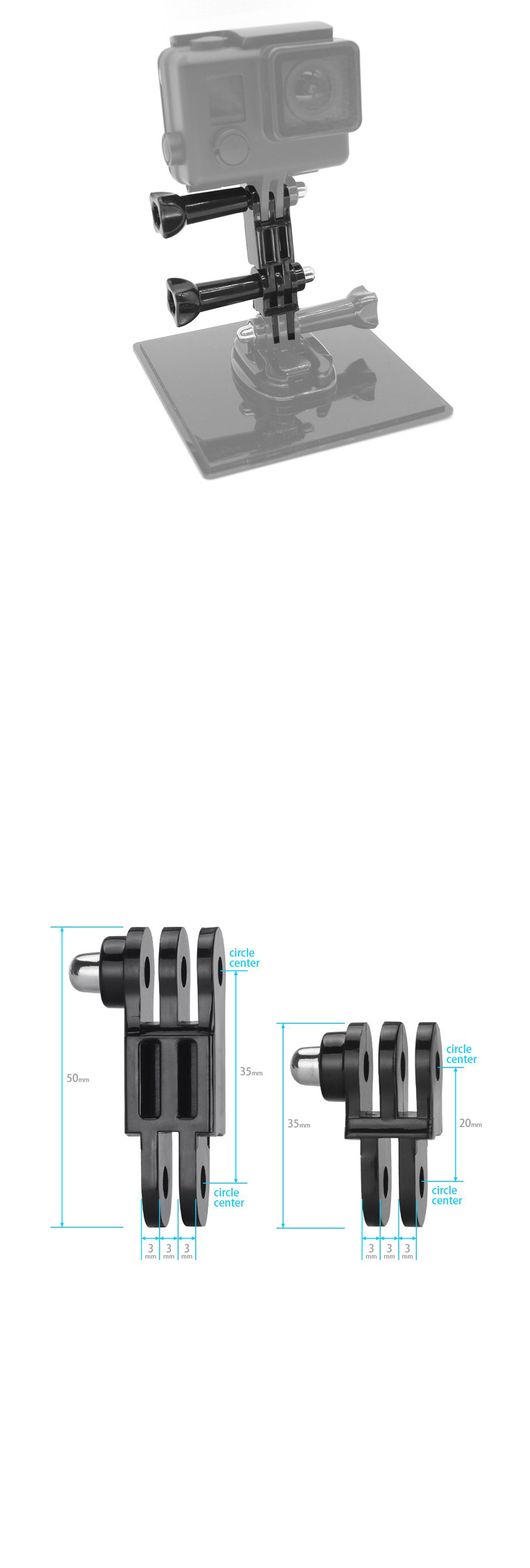 조인트 연결 변환 아답터 연장 각도 암 오즈모 액션캠/액션캠부품/카메라부품/액션캠나사/액션캠스크류/액