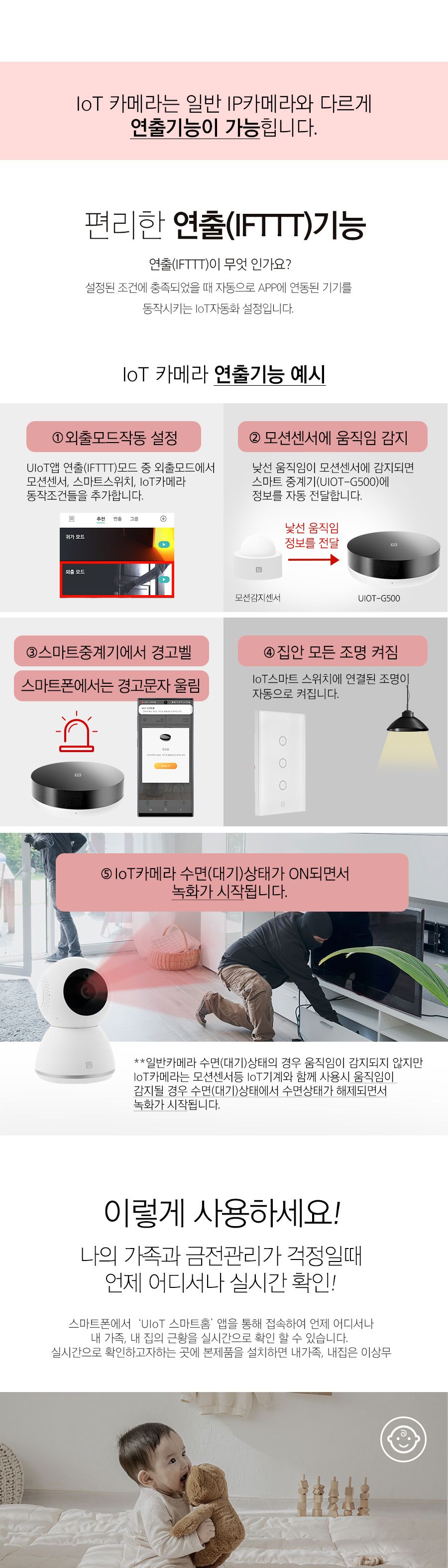 홈IoT CCTV IP카메라 C300PW 200만화소 UIOT/전산용품/카메라/홈캠/캠/캠코더/경보기/센서/스위치/중계기/