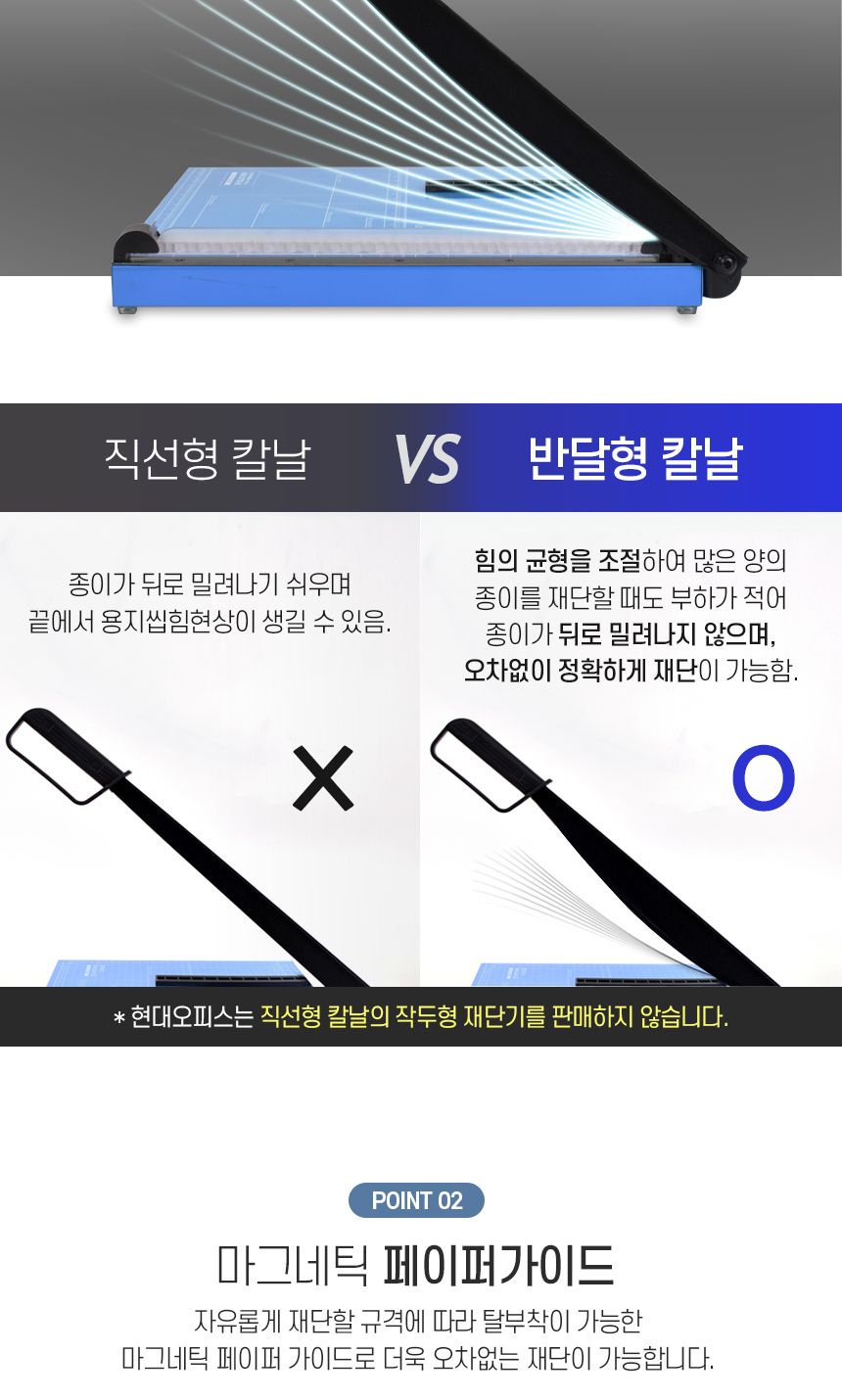 (현대오피스) 작두형 A3 재단기 HANDY CUTTER-450/재단기/작두형/HC/페이퍼프랜드/종이절단기/책제본/책스