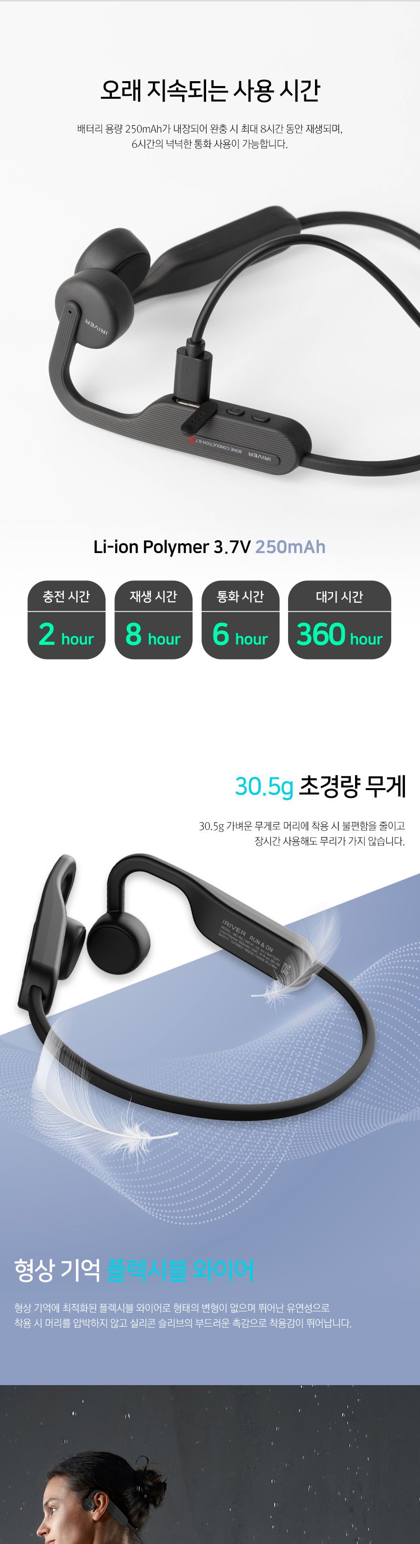 아이리버 골전도 블루투스이어폰 IBC-R6/이어폰/이어셋/무선이어셋/블루투스이어셋/고급이어폰/고급이어셋/